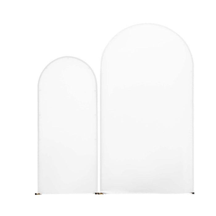 VEVOR Arch Backdrop Stand, Set of 2, 2.2 m and 1.8 m, Stable Structure, Easy Assembly, Gold Metal Arch Backdrop Stand with Cover for Wedding, Birthday Party, Celebration, and Ceremony Decoration