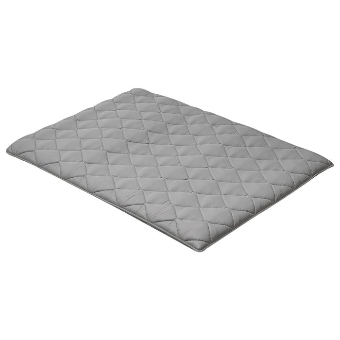 Japanese Tatami Mat, Full Size Foldable Japanese Tatami Mattress, Futon Mattress with Storage Bag & Fastener, 9-Layer Floor Mat for Sleeping, Dorm, Meditation, Yoga, 2032 x 1372 x 89 mm, Gray