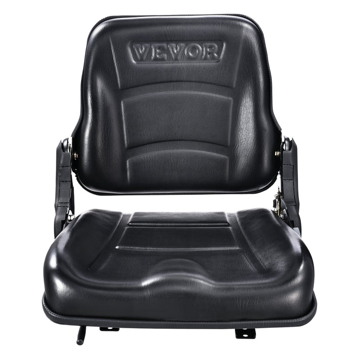 VEVOR Universal Forklift Seat, Fold Down Tractor Seat with Adjustable Angle Back and Micro Switch, 16-34 cm Extended Slot Comfortable Forklift Seat for Tractor Loader Excavator