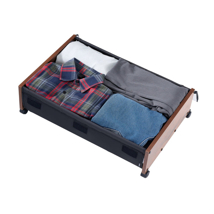 VEVOR Under Bed Storage with Wheels, 650 x 460 x 180 mm Underbed Containers, Underbed Shoes Organizer with Lockable Wheels, Rolling Under the Bed Storage Bins for Clothes, Shoes, Blankets, 2 Pack