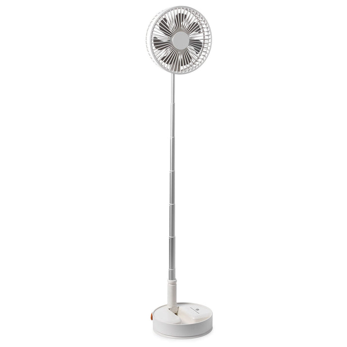VEVOR 8 Inch Foldable Oscillating Standing Fan with Remote Control, 4 Speed Adjustable Portable Desk Quiet Fan, 7200mah Rechargeable USB Small Fan, Folded Rotating Floor Fan for Bedroom Office Travel