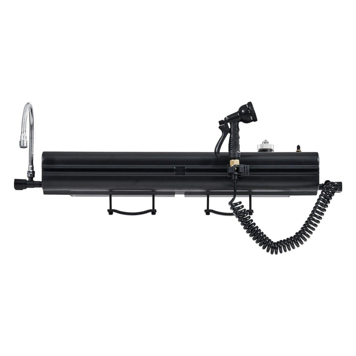 Roof Rack Water Tank, 4 Gal, Multi-Dispensing Outdoor Tank with 2 Splash-Guard Panels & T-slot, High-Capacity Aluminum Tank with Pressurization Port, Fit for Trunks, Roll Bars, Crossbars