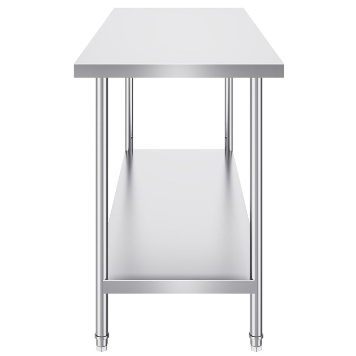 VEVOR Stainless Steel Work Prep Table Commercial Worktable Food Prep 24x60x34in