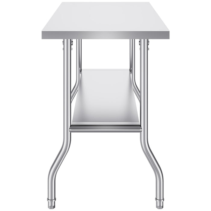 VEVOR Commercial Worktable Workstation Folding Commercial Prep Table 1220x610 mm