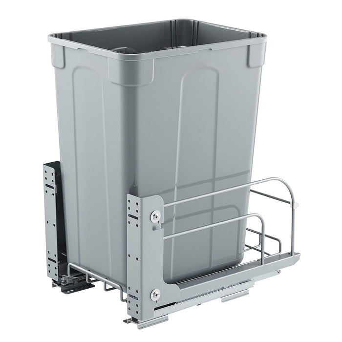 VEVOR Pullout Trash Can for Kitchen Cabinets, Garbage Waste Recycling Bin, Under Mount Waste Container, with Heavy Duty Metal Soft Close Sliding System and Door Kit, for Sink, Under Counter