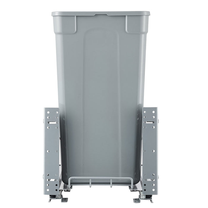 VEVOR Pullout Trash Can for Kitchen Cabinets, Garbage Waste Recycling Bin, Under Mount Waste Container, with Heavy Duty Metal Soft Close Sliding System and Door Kit, for Sink, Under Counter