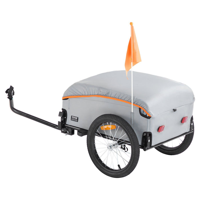 Bike Cargo Trailer, 88/100/160 lbs Load Capacity, Heavy-Duty Bicycle Wagon Cart, Foldable Compact Storage with Universal Hitch