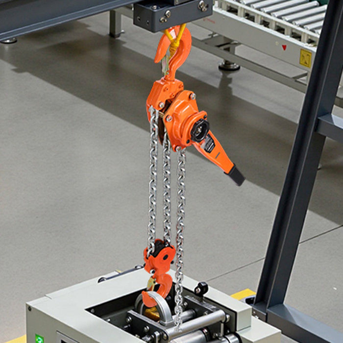 Manual Lever Chain Hoist, 6T 6000KG Capacity Heavy Duty Come Along, 3M Lift G80 Alloy Steel Chain With Dual Pawl Mechanical Brake, 360° Rotating Hooks, for Warehouse Construction Garage