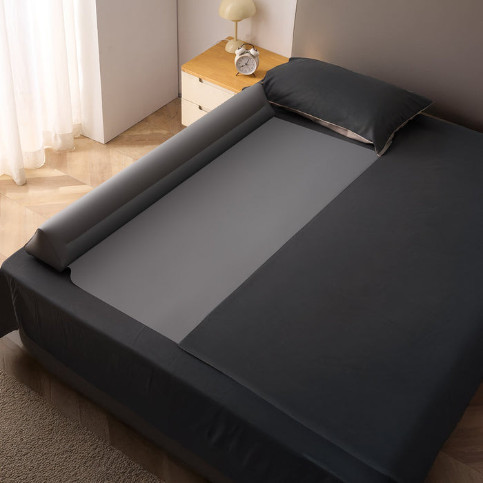 VEVOR Bed Bumper for Toddlers, 52-inch Inflatable Bed Guard Rail with Safety Flap, Non-Slip TPU Toddler Bedrail Bumper for Twin, Full, Queen King Beds, Lightweight & Portable for Home Travel (2 Packs)