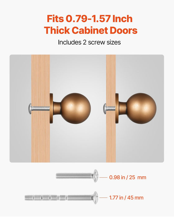 Cabinet Knobs, 12 Pack, 25 mm Zinc Alloy Drawer Pulls Door Handles, Round Kitchen Dresser Solid Knobs Cupboard Hardware with Screws for Bathroom Closet Cabinets Drawers, Antique Brass Color