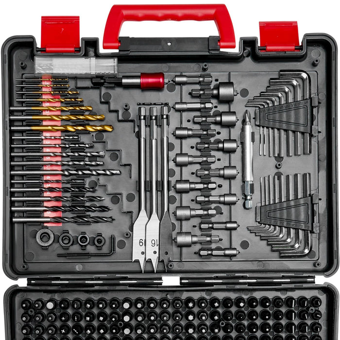 VEVOR Drill Bit Set, 318 Pieces Drill and Driver Bit Set, Screwdriver Bit Set Suitable for Wood Metal Cement Drilling and Screw Driving, Drill Bit Sets Combo Kit Assorted in Organized Carrying Case