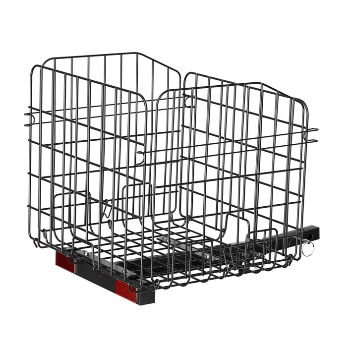VEVOR Scooter Rear Basket, Folding Metal Wire Basket, Heavy Duty & Spacious Cargo Basket, Works with 1-inch Receiver, Compatible with Most Golden, Drive & Pride Mobility Scooter