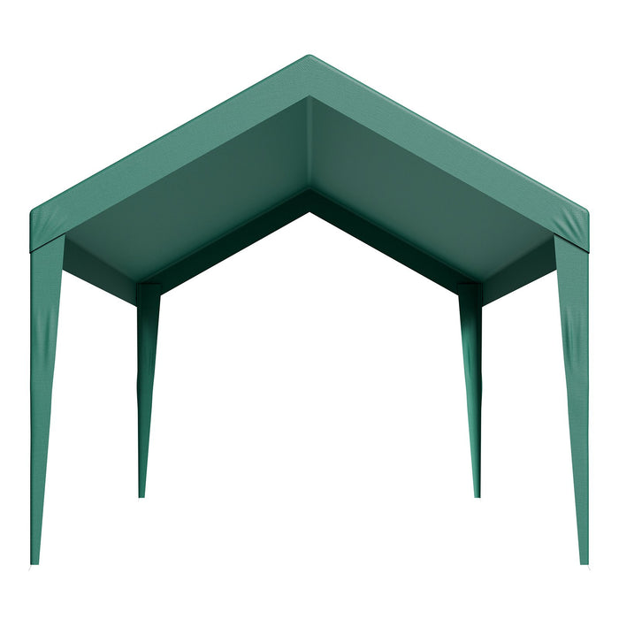 VEVOR Carport Replacement Canopy, 6 x 3 m Potable Garage Tent Top Tarp, UV-Resistant & Waterproof Car Shelter Tarp, Heavy Duty Car Port Cover with Ball Buggees, Dark Green, Frame Not Included