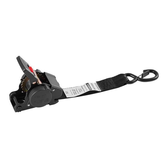 VEVOR Wheel Chock Tie-Down Kit, Fixed Trailer Tie Down Strap, Car Tie Down Kit with S-Hook, Break Strength 748 kg & Working Load 250 kg Motorcycle Tie-Down System for Trailers, Boats, Snowmobiles