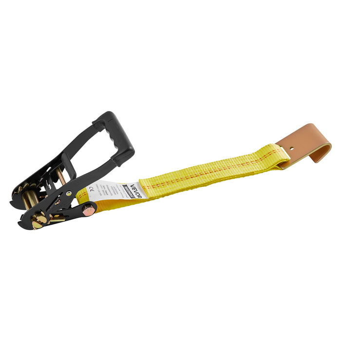 VEVOR Wheel Chock Tie-Down Kit, Tire-Style Motorcycle Tie-Down System, Car Tie Down Kit with Flat Hook, Break Strength 4540 kg & Working Load 1512 kg Trailer Tie Down Strap for ATVs, SUVs, Trailers