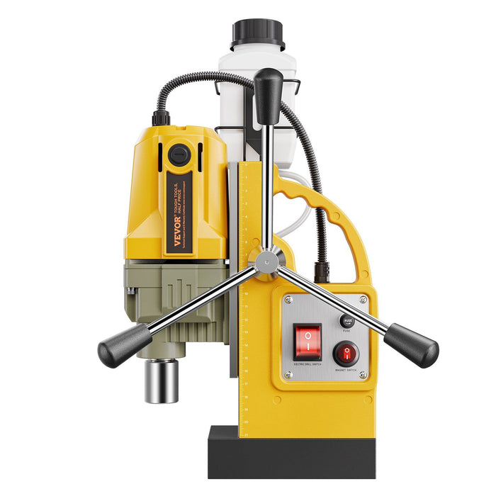 Magnetic Drill, 1400W Motor 1.6 in Boring Diameter, 2810 lbf Portable Electric Mag Drill Press, 800 RPM No-Load Speed, Drilling Machine for Metal Surface, Industrial and Home Improvement