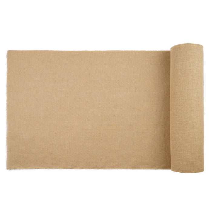 VEVOR Burlap Fabric Roll, 1016 mm x 22.86 m & 50 x 50 Density Wide Natural Burlap Fabric Rolls, Jute Fabric Burlap Tree Wrap Roll, for Decor, Crafts, Wedding, Gardening, Plant & Tree Winter Covering