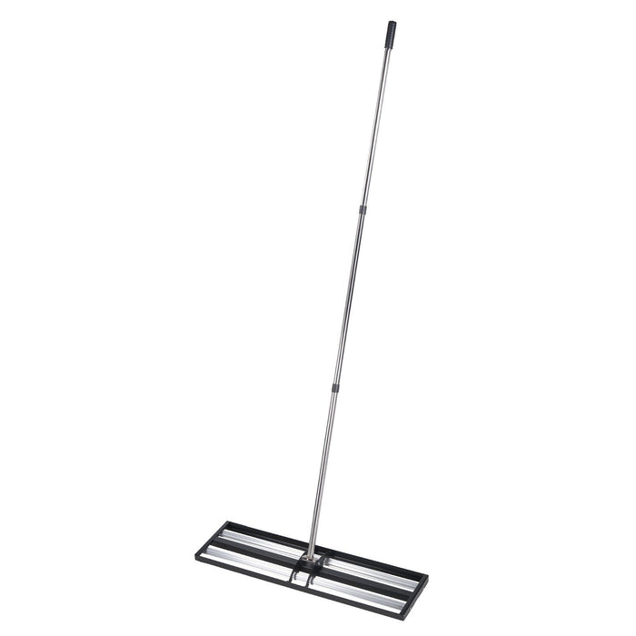 Updated Lawn Leveling Rake with Roller, 30" x 10" Stainless Steel Lawn Leveler with 83.9" Adjustable Handle, Heavy Duty Yard Leveling Rake, Effort Saving Lawn Leveling Tool for Yard Golf Court