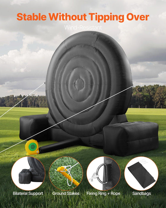 Inflatable Soccer Dart Board, over 2.5 m High Giant Soccer Dart Board with 9 Kick Balls & Air Pump, 2-Minutes Setup & Storage Bag for Easy Carrying, for Giant Yard Games, Giant Kick Darts Game