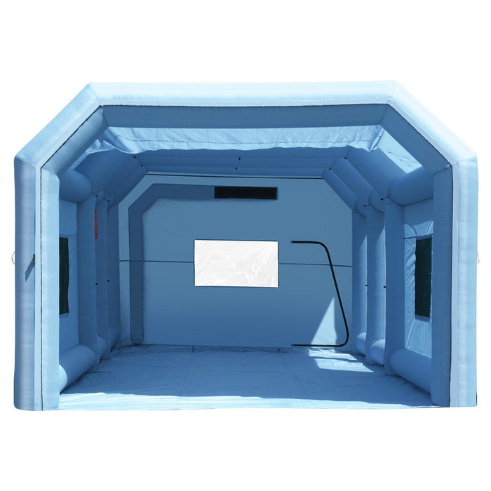 Inflatable Paint Booth, 32.8 x 21 x 14.8 ft Inflatable Spray Booth, with 1100W+750W Powerful Blowers and Air Filter System, Portable Car Paint Booth for Large Truck, Large Van, Large Machinery