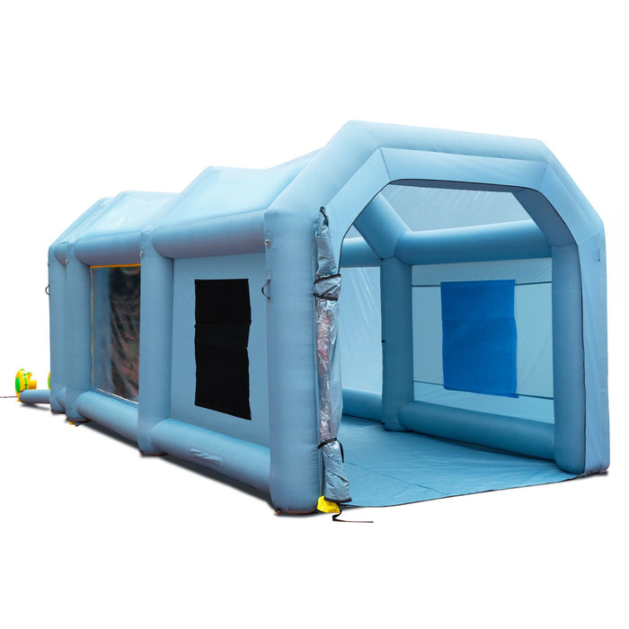 VEVOR Inflatable Spray Booth Car Paint Tent 20x10x8ft Filter System 2 Blowers