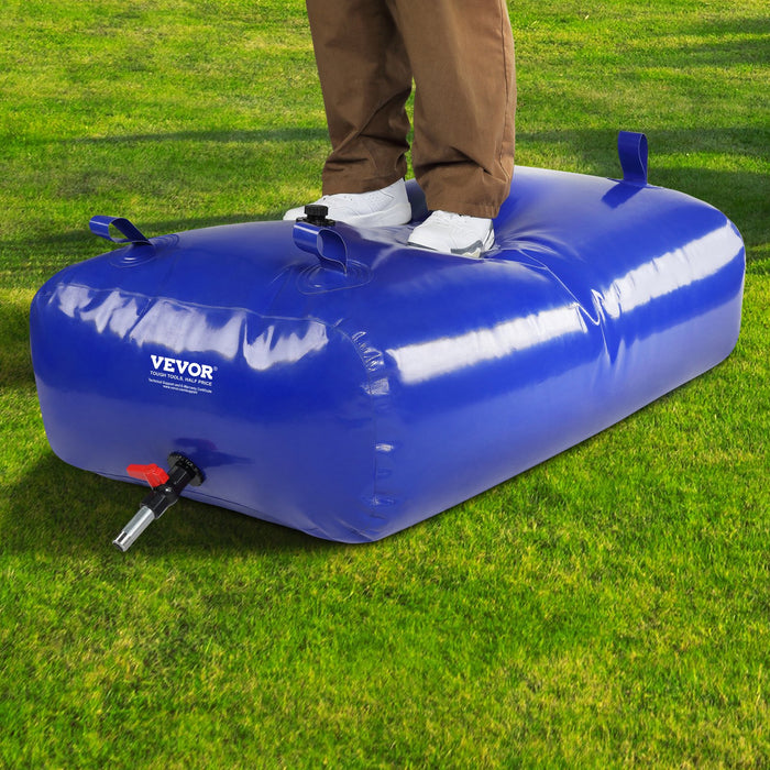 VEVOR Portable Water Storage Bladder 87 Gal 1000D PVC Collapsible Water Tank