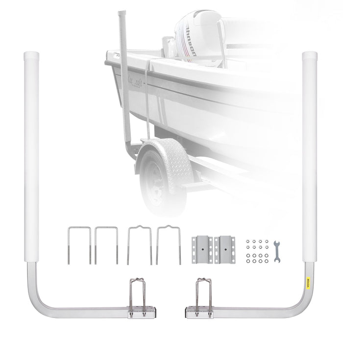 VEVOR Boat Trailer Guide, 1016mm Adjustable Design Trailer Guide Poles, 2PCS High-Hardness Steel Trailer Guide-Ons, Trailer Guides with PVC Pipe Posts, for Ski Boat, Fishing Boat or Sailboat Trailer
