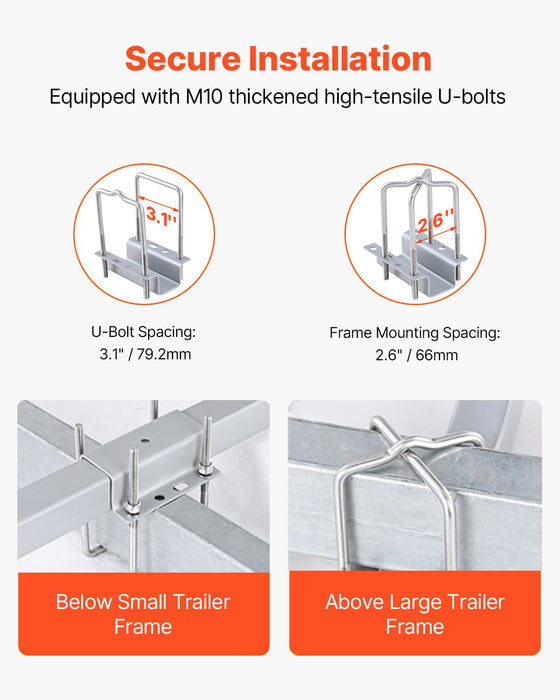 VEVOR Boat Trailer Guide, 1016mm Adjustable Design Trailer Guide Poles, 2PCS High-Hardness Steel Trailer Guide-Ons, Trailer Guides with PVC Pipe Posts, for Ski Boat, Fishing Boat or Sailboat Trailer