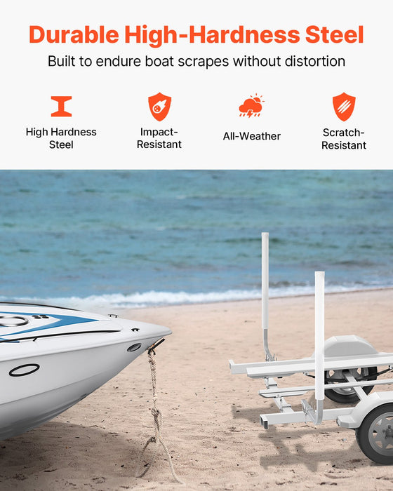 VEVOR Boat Trailer Guide, 1016mm Adjustable Design Trailer Guide Poles, 2PCS High-Hardness Steel Trailer Guide-Ons, Trailer Guides with PVC Pipe Posts, for Ski Boat, Fishing Boat or Sailboat Trailer