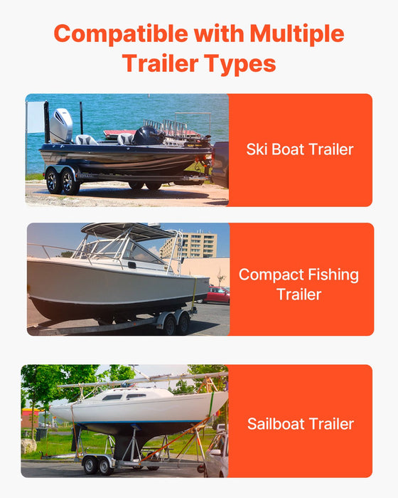 VEVOR Boat Trailer Guide, 1016mm Adjustable Design Trailer Guide Poles, 2PCS High-Hardness Steel Trailer Guide-Ons, Trailer Guides with PVC Pipe Posts, for Ski Boat, Fishing Boat or Sailboat Trailer
