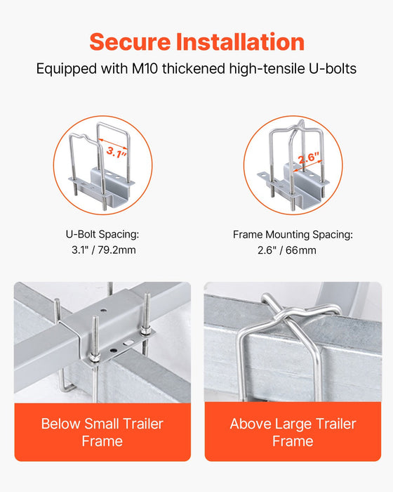 VEVOR Boat Trailer Guide, 1219.2mm Adjustable Design Trailer Guide Poles, 2PCS High-Hardness Steel Trailer Guide-Ons, Trailer Guides with PVC Pipes, for Ski Boat, Fishing Boat or Sailboat Trailer