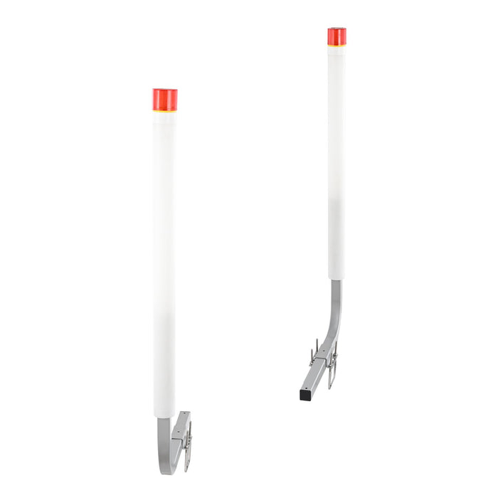 VEVOR Boat Trailer Guide, 1.57M with LED Light Trailer Guide Poles, 2PCS Rustproof Galvanized Steel Trailer Guide ons, Trailer Guides with PVC Pipes, for Ski Boat, Fishing Boat or Sailboat Trailer