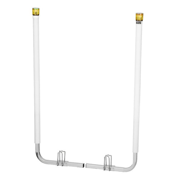 Boat Trailer Guide, 1670mm with LED Light Trailer Guide Poles, 2PCS High-Hardness Steel Guide-Ons, Wide Adjustable Trailers Guides with PVC Pipes, for Ski Boat, Fishing Boat, Sailboat Trailers