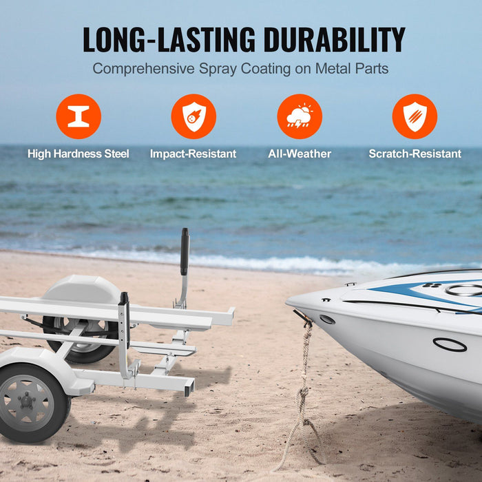 Boat Trailer Guide, 20.5” Adjustable Design Trailer Guide Poles, 2PCS Rustproof Steel Trailer Guide ons, Heavy Duty Roller Guide Design, for Ski Boat, Fishing Boat or Sailboat Trailer