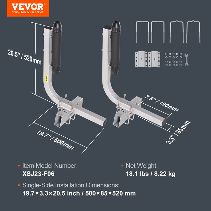 Boat Trailer Guide, 20.5” Adjustable Design Trailer Guide Poles, 2PCS Rustproof Steel Trailer Guide ons, Heavy Duty Roller Guide Design, for Ski Boat, Fishing Boat or Sailboat Trailer