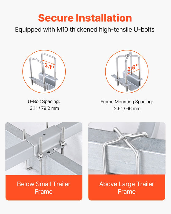 VEVOR Boat Trailer Guide, 2PCS Adjustable Short Bunk Guide-Ons, Hardened Steel Trailer Guide Poles with Soft Cushion, Heavy Duty Roller Guide Design, for Ski Boat, Fishing Boat or Sailboat Trailer