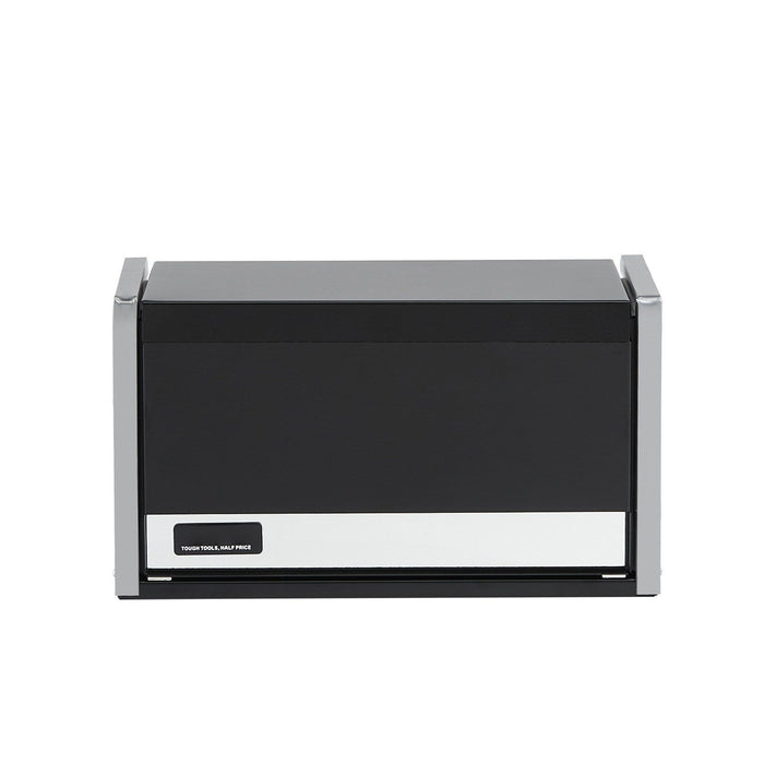 Metal Tool Box, 8.6-inch, Portable Metal Tool Box with 3 Drawers, Small Tool Chest with EVA Liners and PP Feet Pads, Heavy-Duty Steel With Ball Bearing Opening and Powder Coated Finish, Black