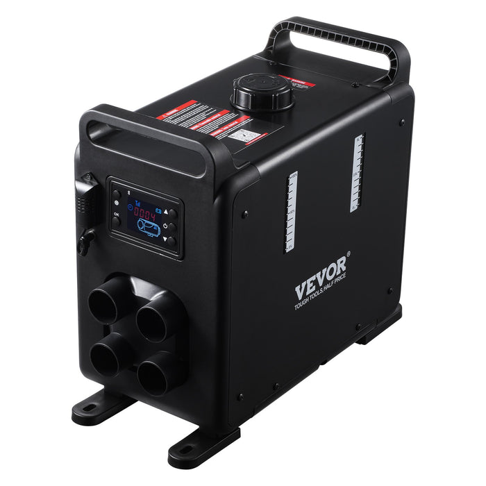 VEVOR 8KW Diesel Heater, 12V/24V All in One Diesel Air Heater, Bluetooth APP Control, Remote Control and Display Screen, CO Alarm, Fast Heating Vertical Portable Diesel Heater for Vehicles, Garage