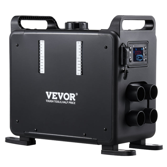 VEVOR 8KW Diesel Heater, 12V/24V All in One Diesel Air Heater, Bluetooth APP Control, Remote Control and Display Screen, CO Alarm, Fast Heating Vertical Portable Diesel Heater for Vehicles, Garage