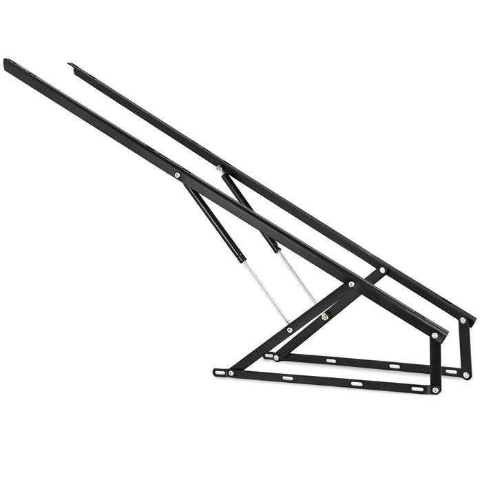 VEVOR Pair of 5FT Pneumatic Mechanism Heavy Duty Gas Spring Kit for Box Bed Sofa Storage Space Saving DIY Project Lifter Lift Up Hardware Black
