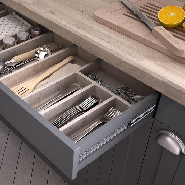 VEVOR 10 Pairs of 558.8mm Drawer Slides Side Mount Rails, Heavy Duty Full Extension Steel Track, Soft-Close Noiseless Guide Glides Cabinet Kitchen Runners with Ball Bearing, 100 Lbs Load Capacity