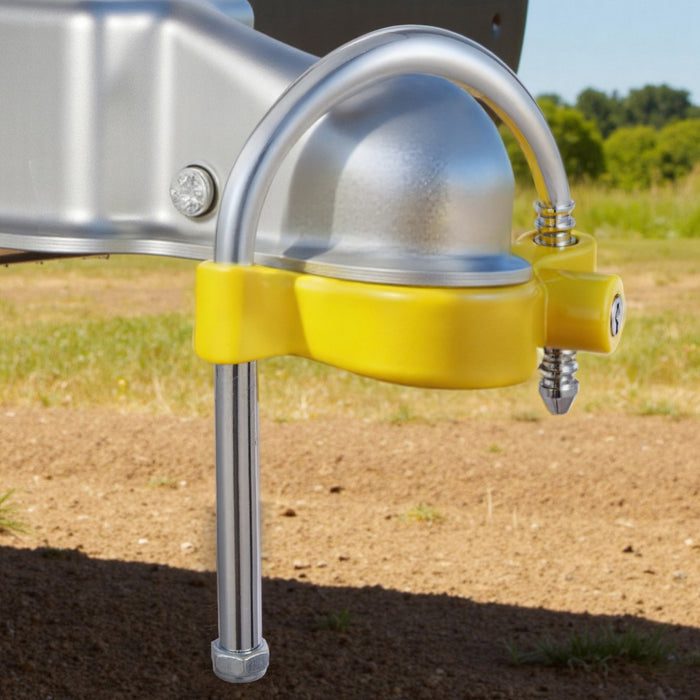 VEVOR Trailer Hitch Lock Kit, Fits for 46 mm, 50.8 mm, 58.7 mm Couplers, Heavy-Duty Anti-Theft Trailer Ball Lock with Keys, Prying-Resistant, Adjustable Height Design for RVs, Boats, Trailers