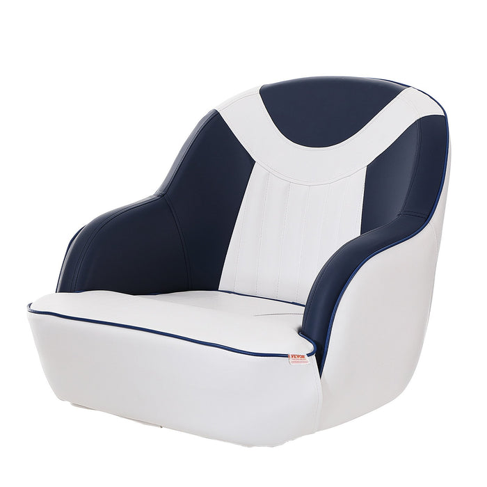 VEVOR Captain Bucket Seat, Pontoon Boat Seat with Thickened Sponge Padding, Boat Captain Chair for Fishing Boat, Sightseeing Boat, Speedboat, Canoe, 1-Piece