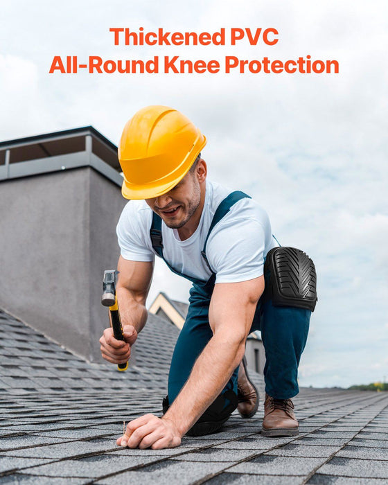 Knee Pads for Work, Heavy Duty Construction Knee Pads with Adjustable Straps & Rivets, Thick Gel Knee Pads with Foam Cushion for All-Round Knee Protection, Fit Men & Women for Flooring Gardening