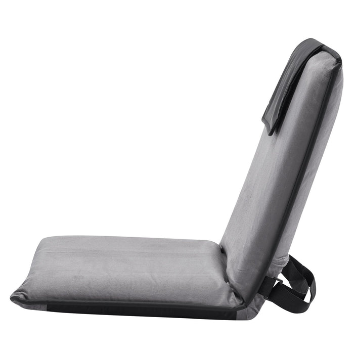 VEVOR Floor Chair, 6-Position Adjustable Meditation Chair with Back Support, Folding Sofa Chair for Reading TV Watching and Gaming, Portable Floor Seat Lounge Sofa Chair for Kids Teens Adults, Gray