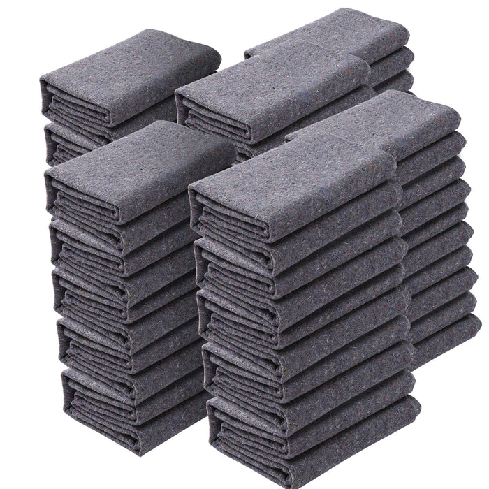 VEVOR Moving Blankets, 72" x 54", 21 lbs/dz Weight, 24 Packs, Professional Recycled Cotton Packing Blanket, Large Heavy Duty Shipping Mover Pads Perfect for Protecting Furniture, Floors, Appliances