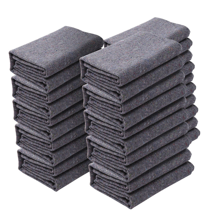 VEVOR Moving Blankets, 1829 x 1372 mm, 12 kg/dz Weight, 12 Pack, Professional Recycled Cotton Packing Blanket, Large Heavy Duty Shipping Mover Pads Perfect for Protecting Furniture, Floors, Appliances