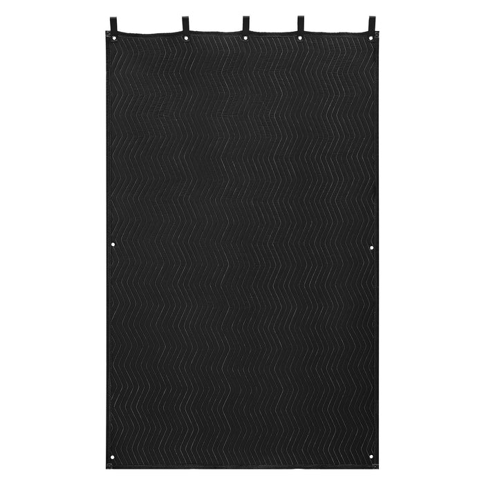 VEVOR Sound Dampening Blankets, Soundproof Curtains with 2032 x 1219 mm, Soundproof Blanket with Grommets, Studio Grommeted Blanket, for Window, Door, Light Blocker, Music Recording, Black