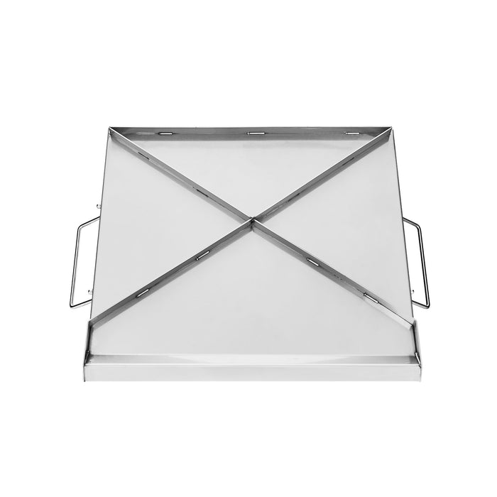 VEVOR Stainless Steel Griddle, 18x16 inch Universal Flat Top Rectangular Plate, Gas Grill Griddle for BBQ Grill, Teppanyaki, Portable Family Cookware with Handle, for Camping Tailgating Party