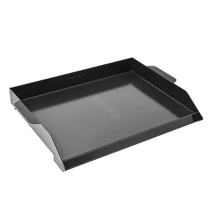 Carbon Steel Griddle, 22x16 inch Universal Flat Top Rectangular Plate, Gas Grill Griddle for BBQ Grill, Teppanyaki, Portable Family Cookware, for Camping Tailgating Party, Black